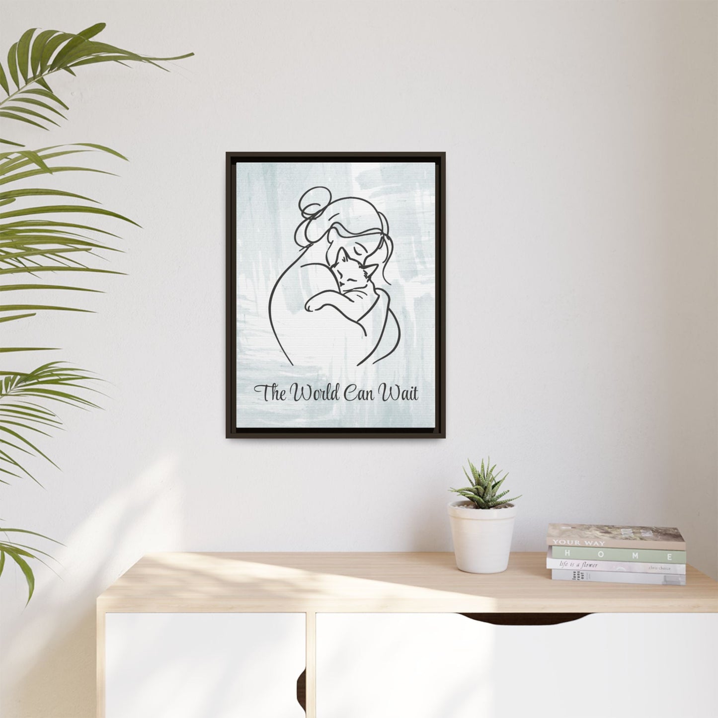The World Can Wait Cat Canvas Print