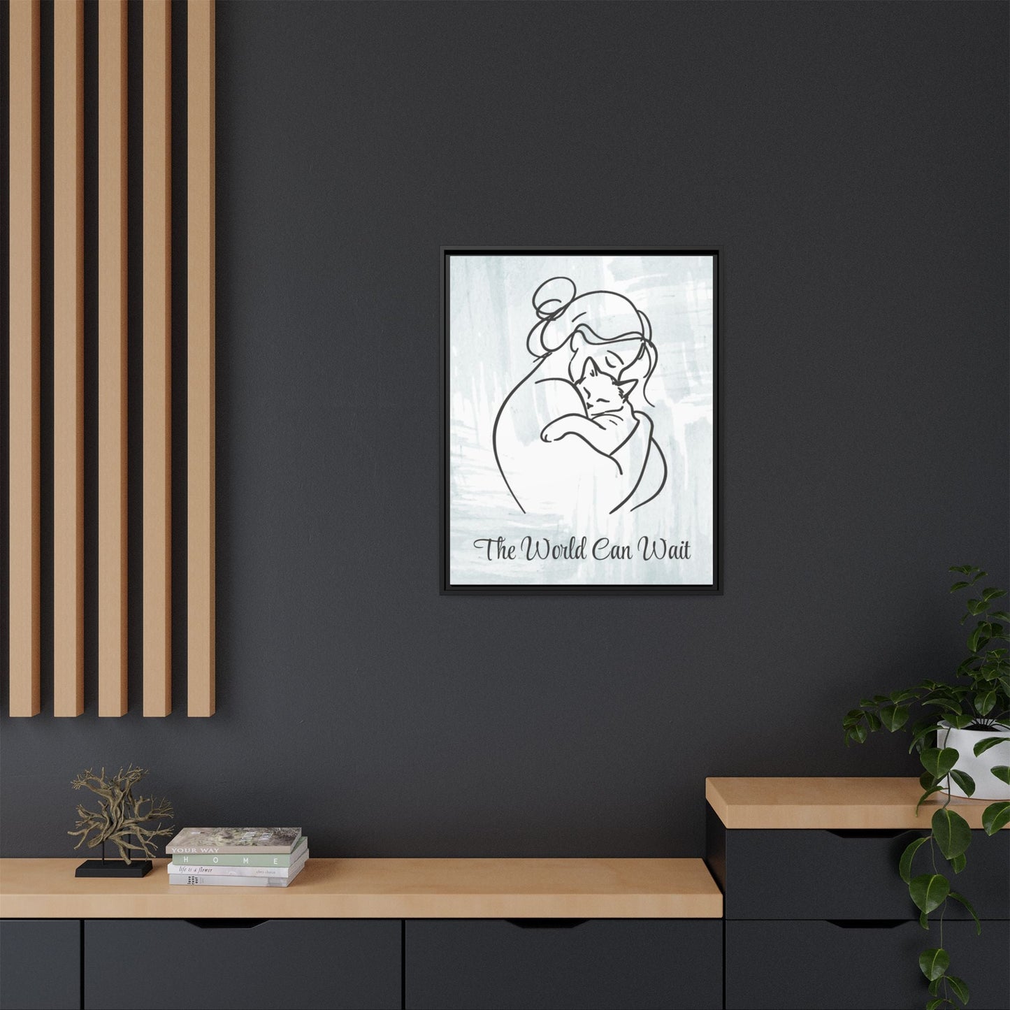 The World Can Wait Cat Canvas Print