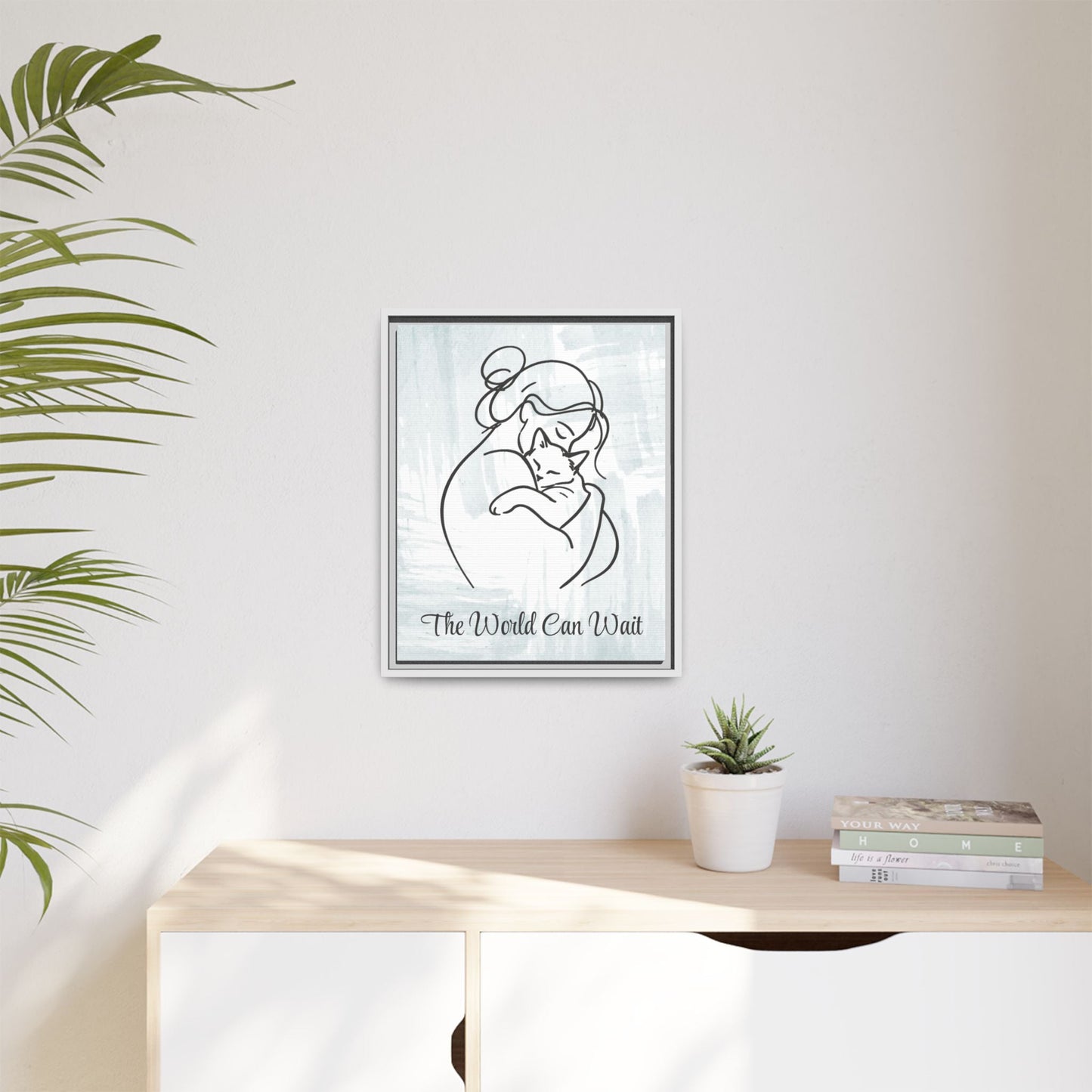 The World Can Wait Cat Canvas Print