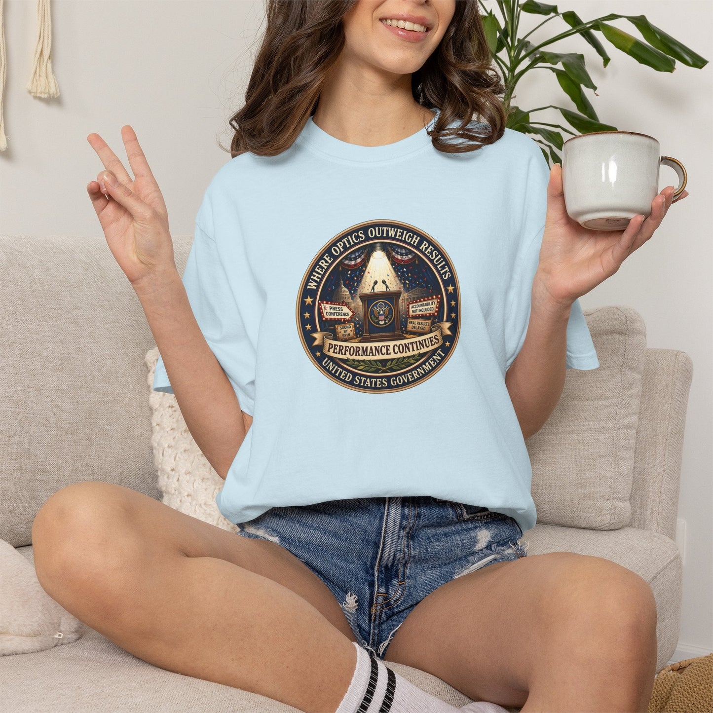 Where Optics Outweigh Results Graphic T-Shirt – Performance Continues Seal Tee