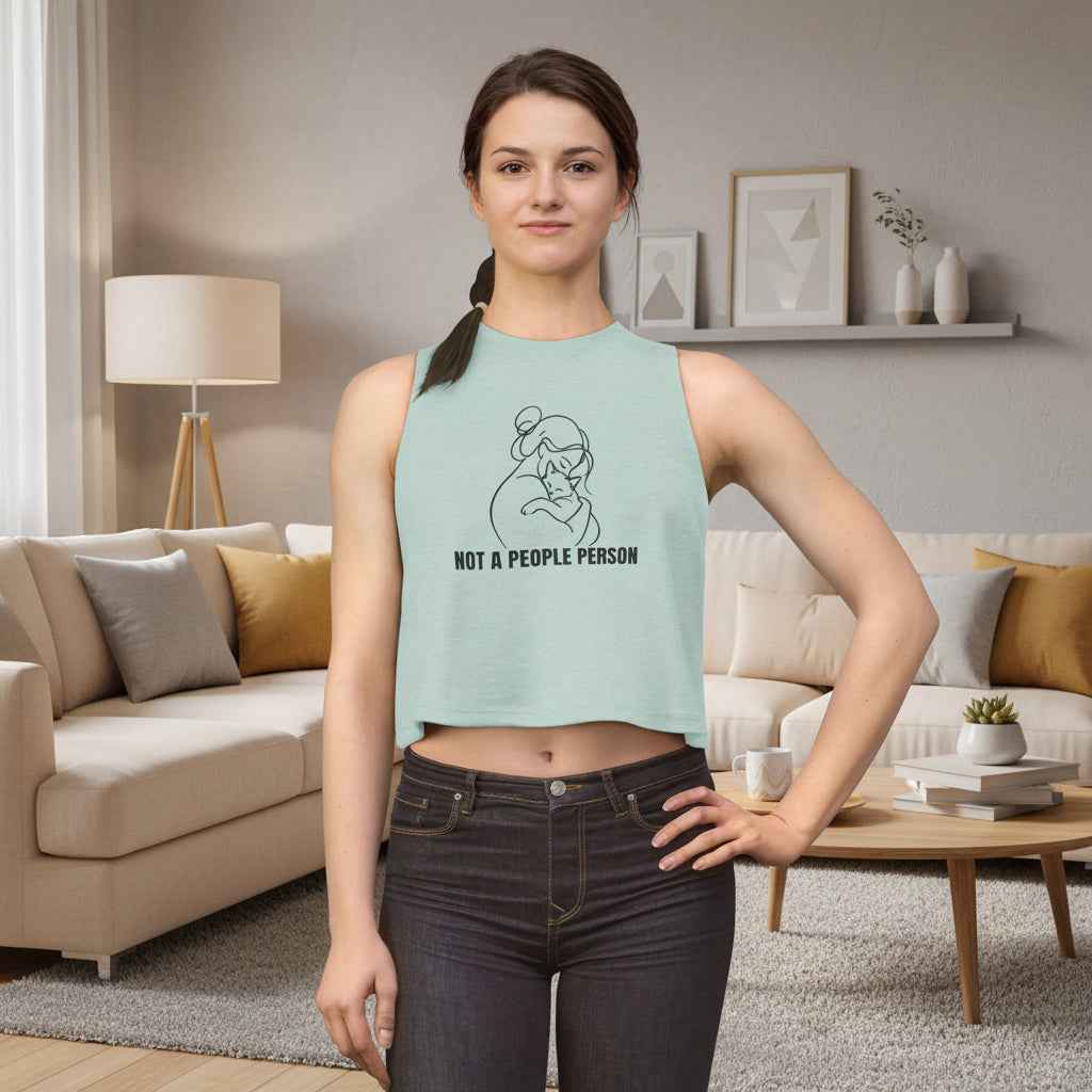 Not A People Person Cropped Tank – Soft Introvert Energy