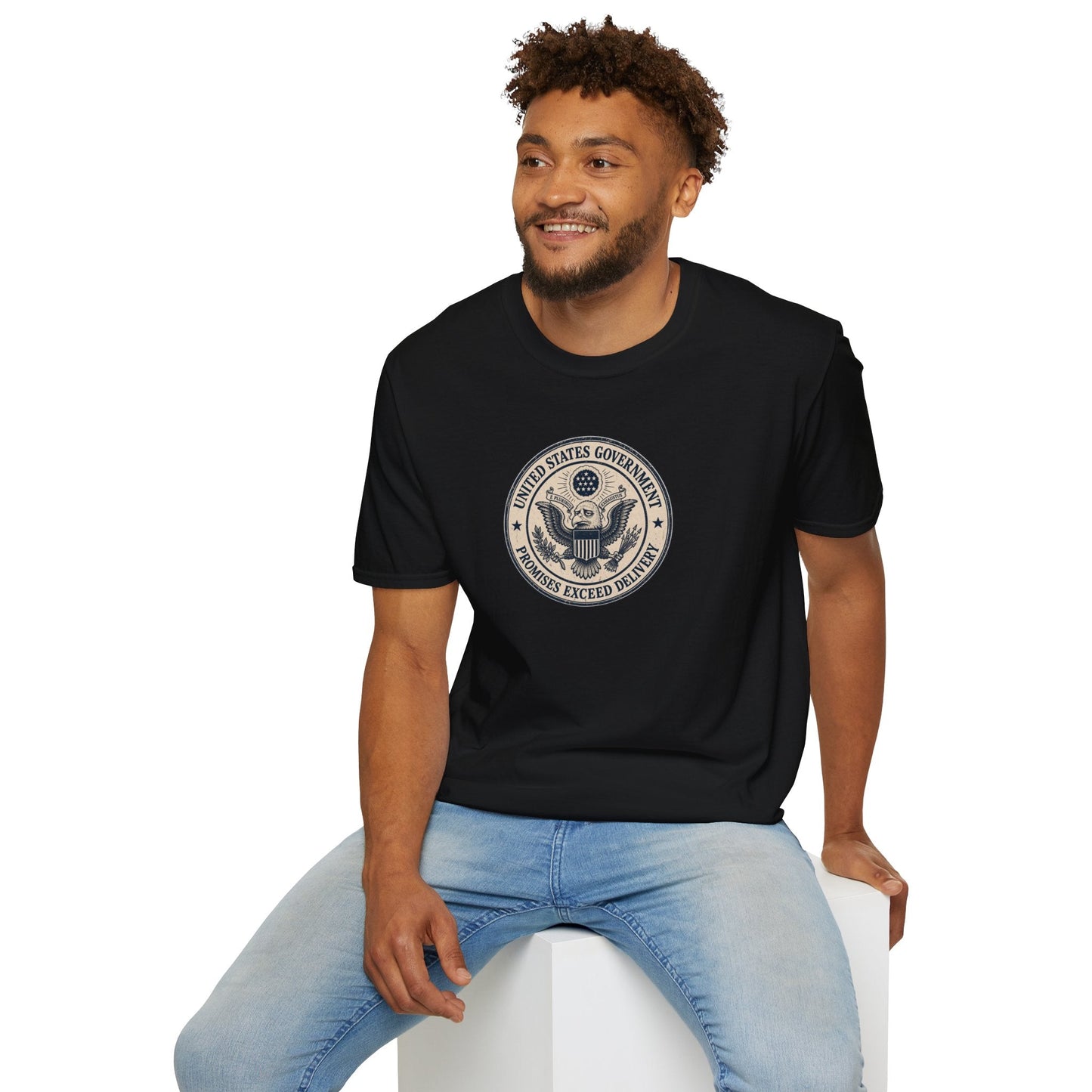 United States Government Seal Tee | “Promises Exceed Delivery” Shirt