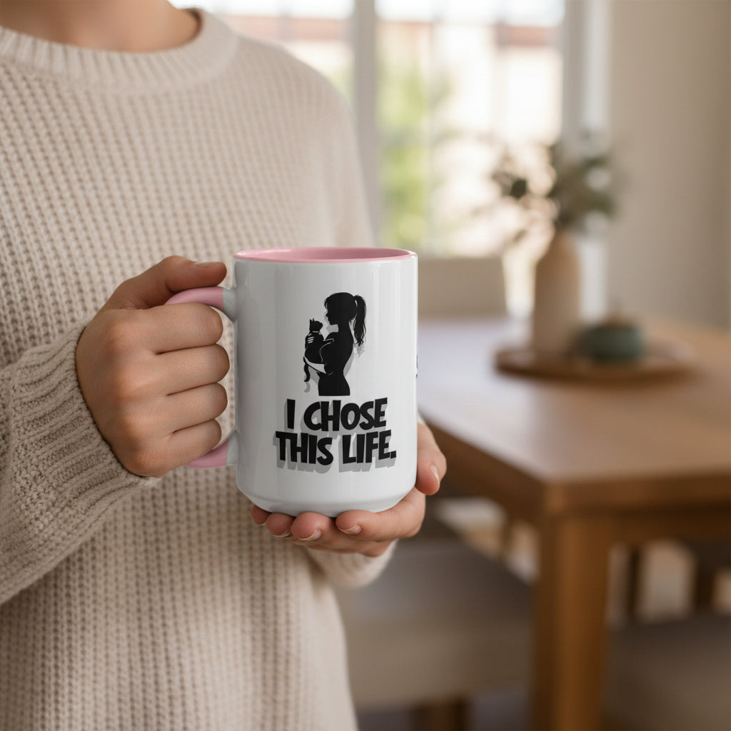 I Chose This Life Cat Lady Mug | Sassy Cat Lover Coffee Cup