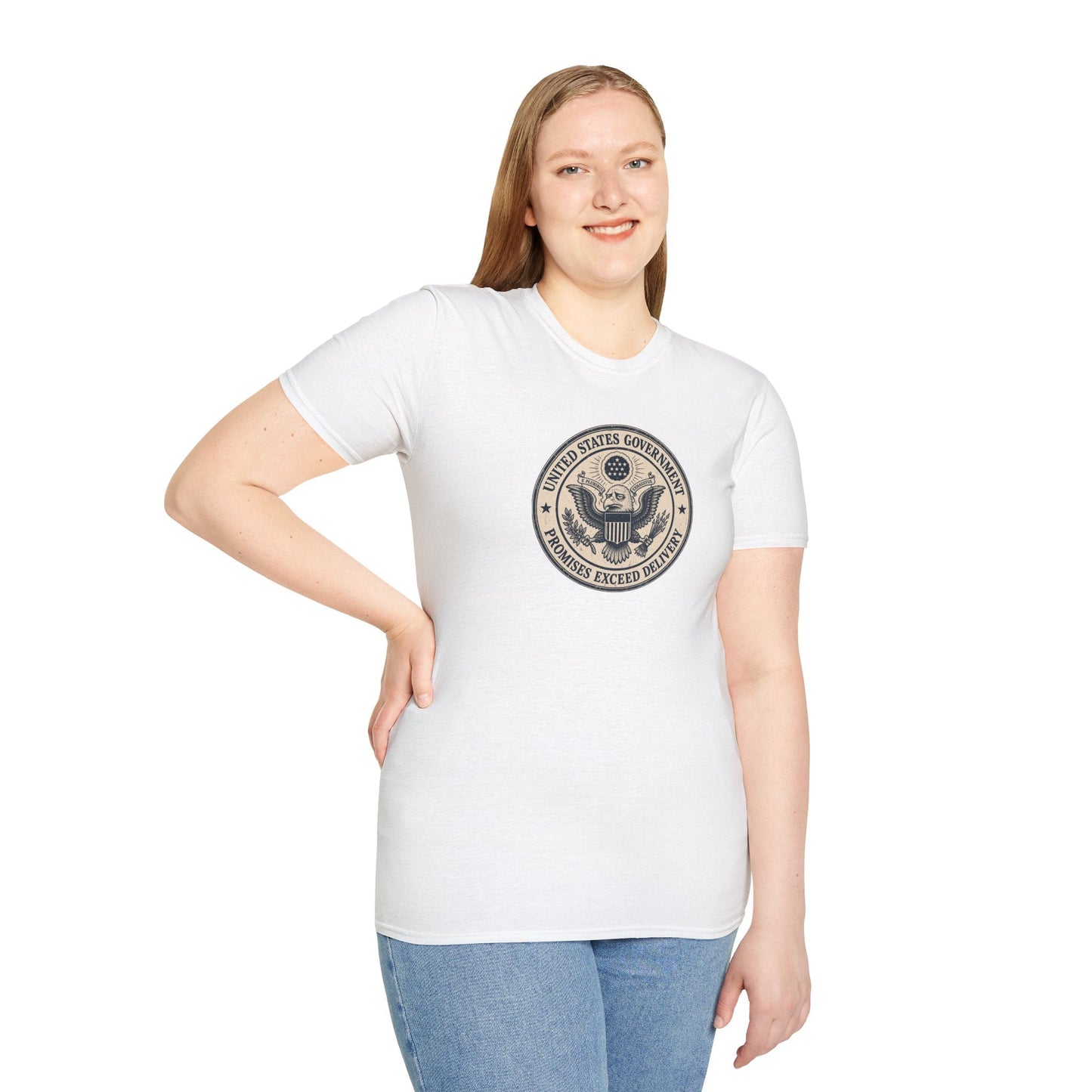 United States Government Seal Tee | “Promises Exceed Delivery” Shirt