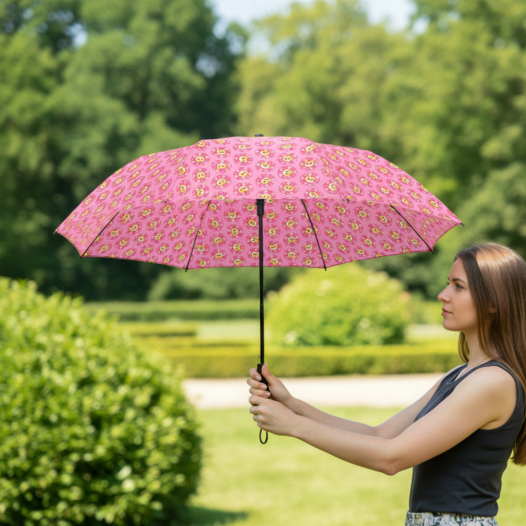 Flower Power, Cat Energy – Compact Umbrella