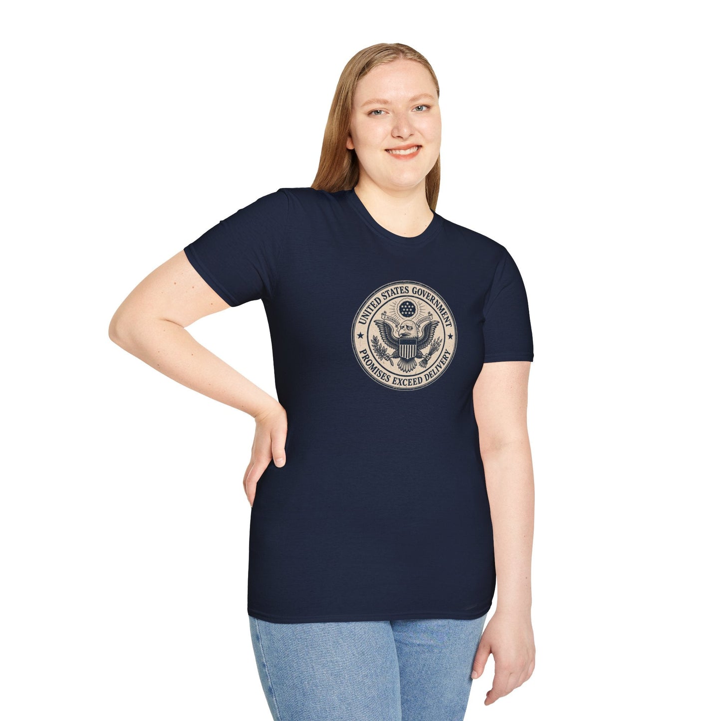 United States Government Seal Tee | “Promises Exceed Delivery” Shirt
