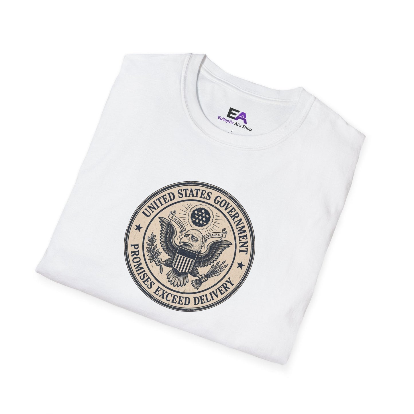 United States Government Seal Tee | “Promises Exceed Delivery” Shirt