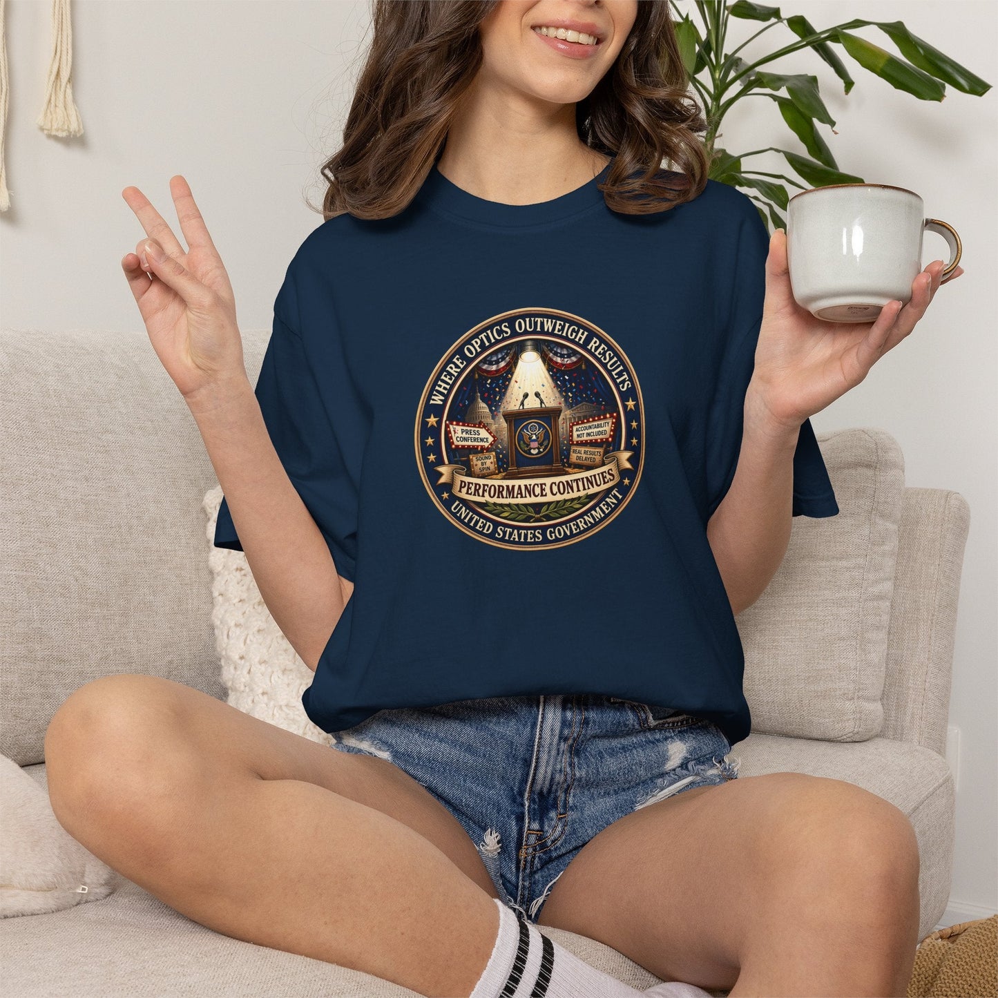 Where Optics Outweigh Results Graphic T-Shirt – Performance Continues Seal Tee