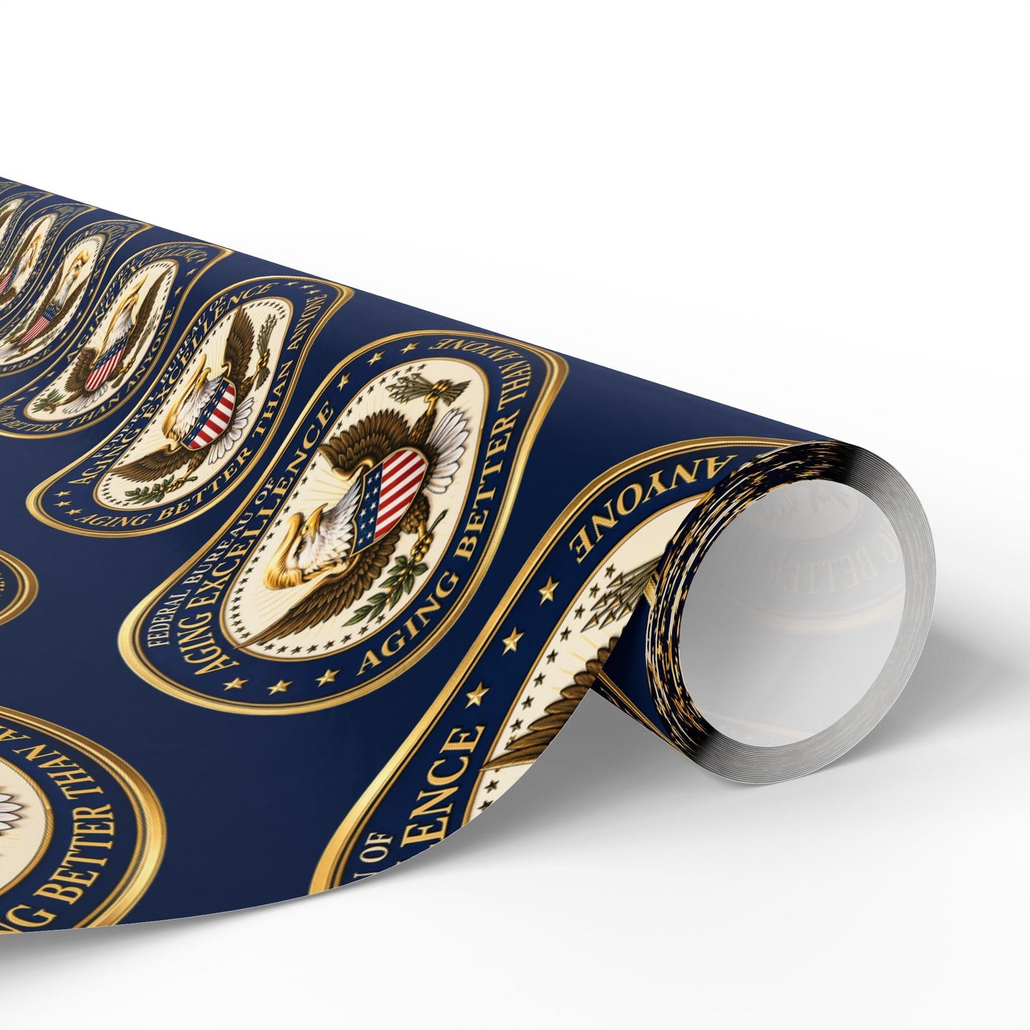 Aging Excellence – Faux Seal Birthday Wrapping Paper