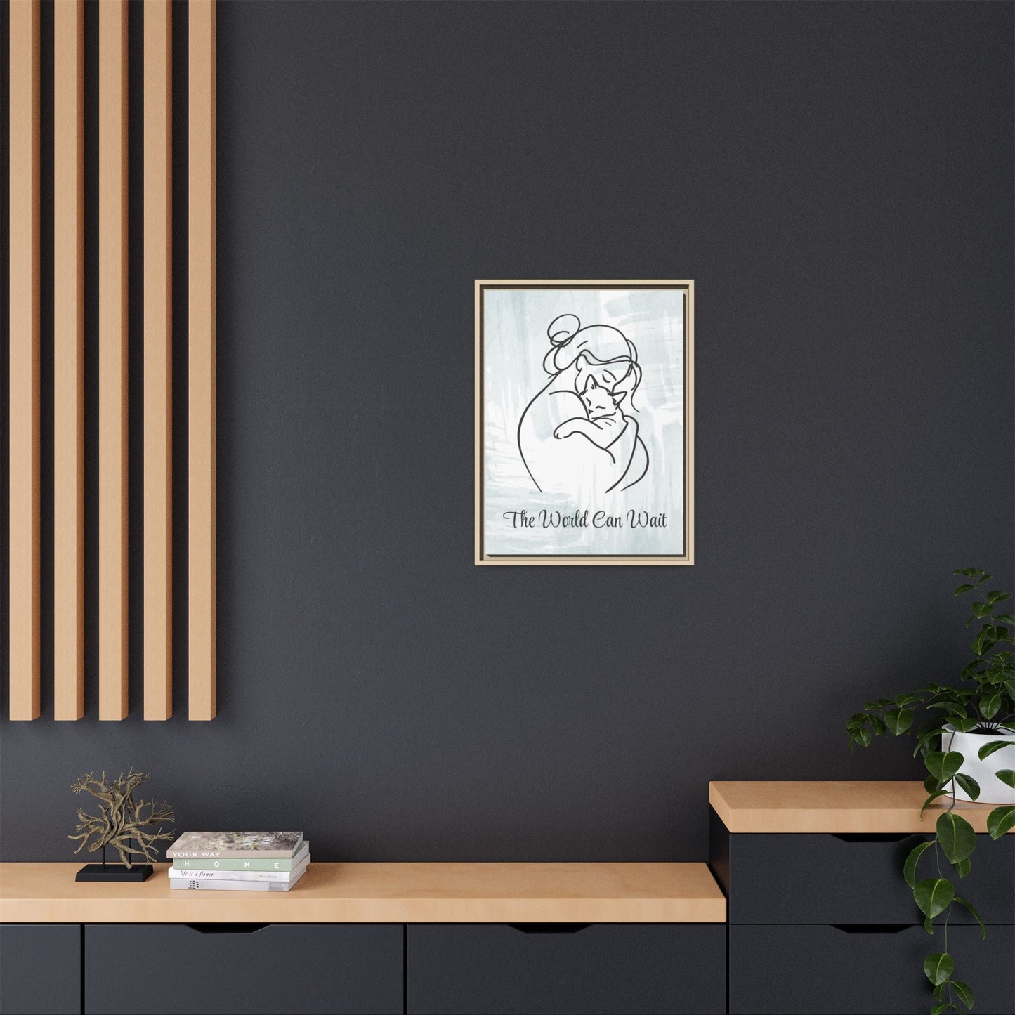 The World Can Wait Cat Canvas Print