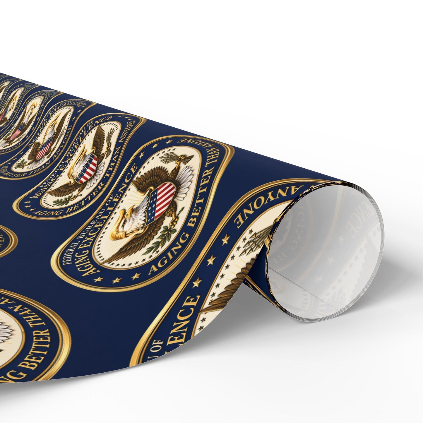Aging Excellence – Faux Seal Birthday Wrapping Paper