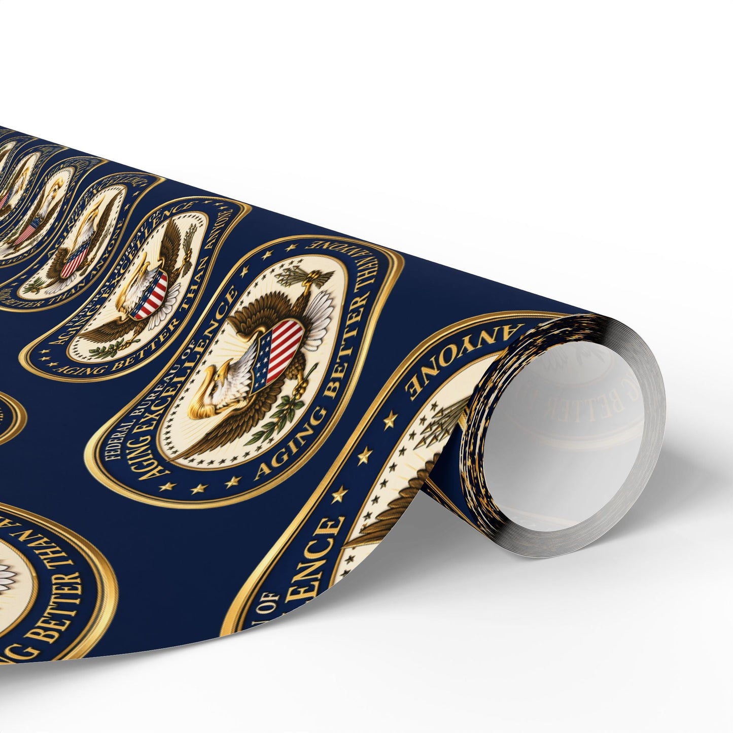 Aging Excellence – Faux Seal Birthday Wrapping Paper