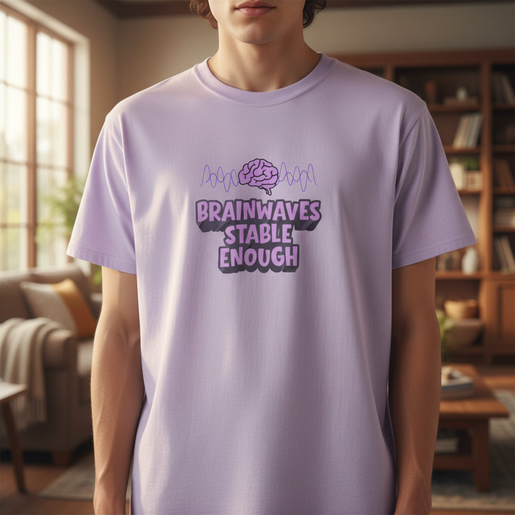 Brainwaves Stable Enough Unisex Heavy Cotton Tee