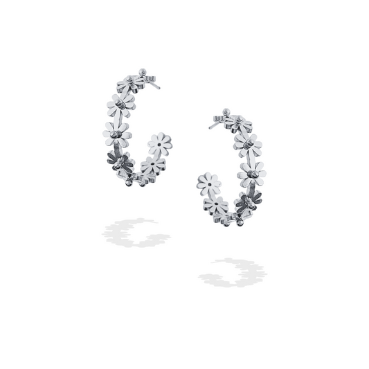 Silver Garden Party Hoops