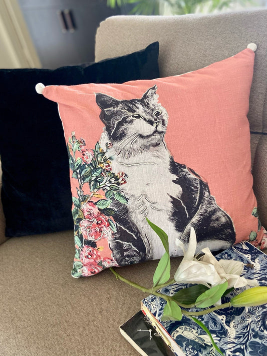 Pink Decorative Pillow 18"x18" Peach