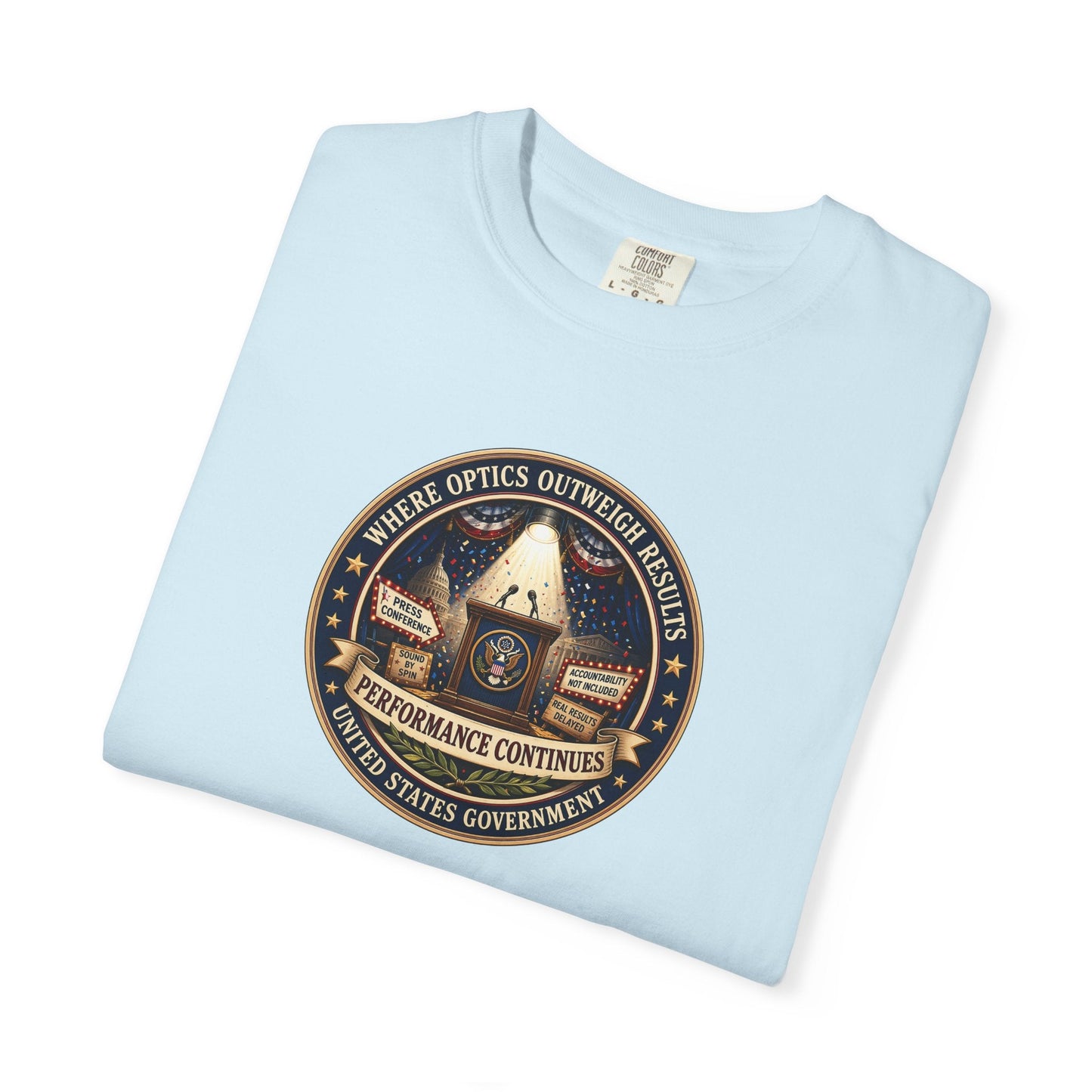 Where Optics Outweigh Results Graphic T-Shirt – Performance Continues Seal Tee