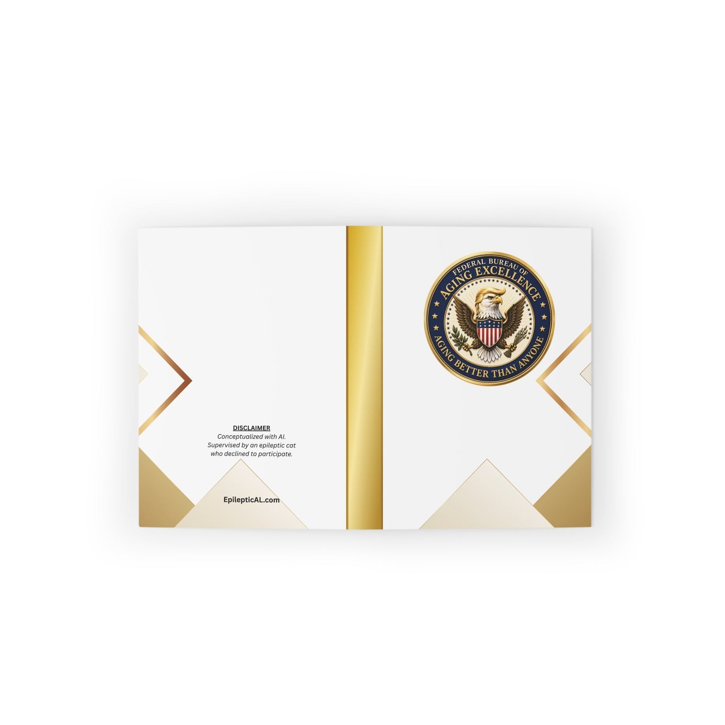 Aging Excellence – Faux Seal Birthday Greeting Card (Packs of 8, 16, 24)