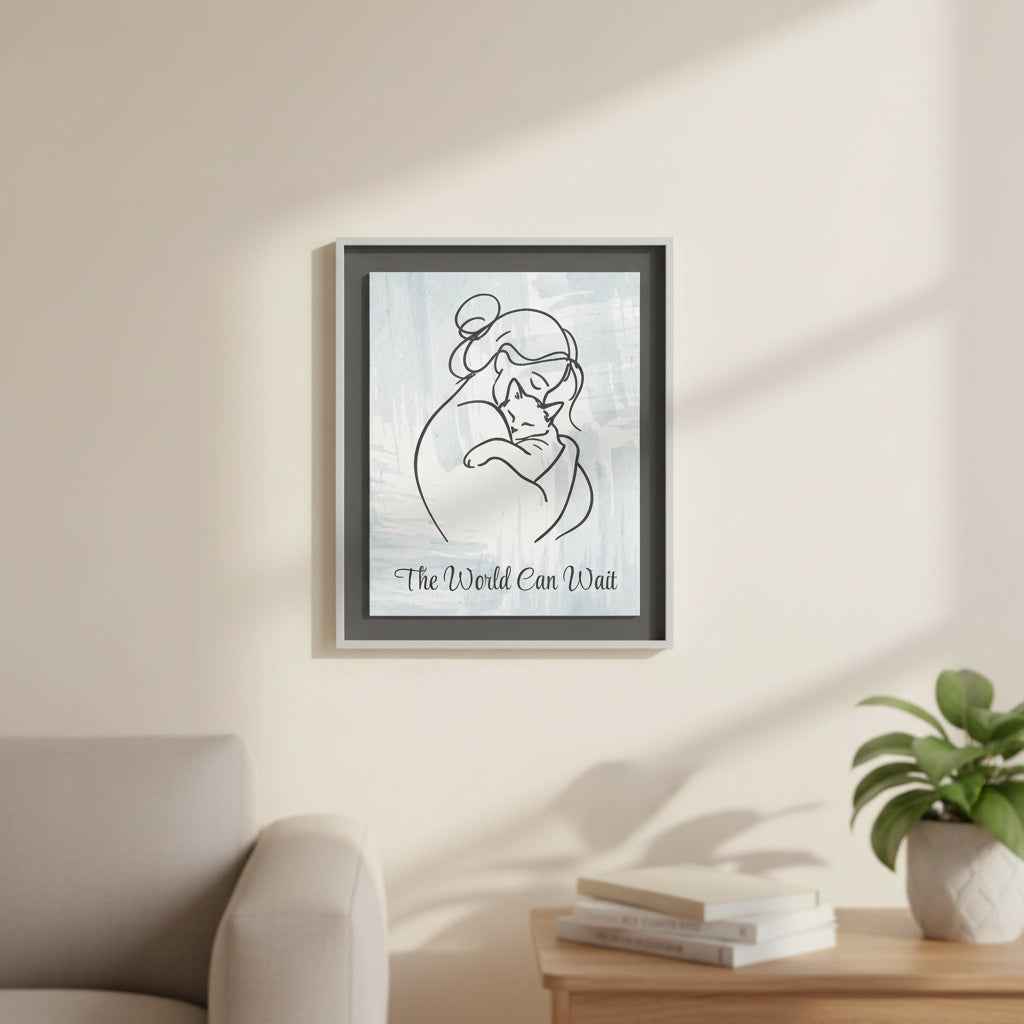 The World Can Wait Cat Canvas Print