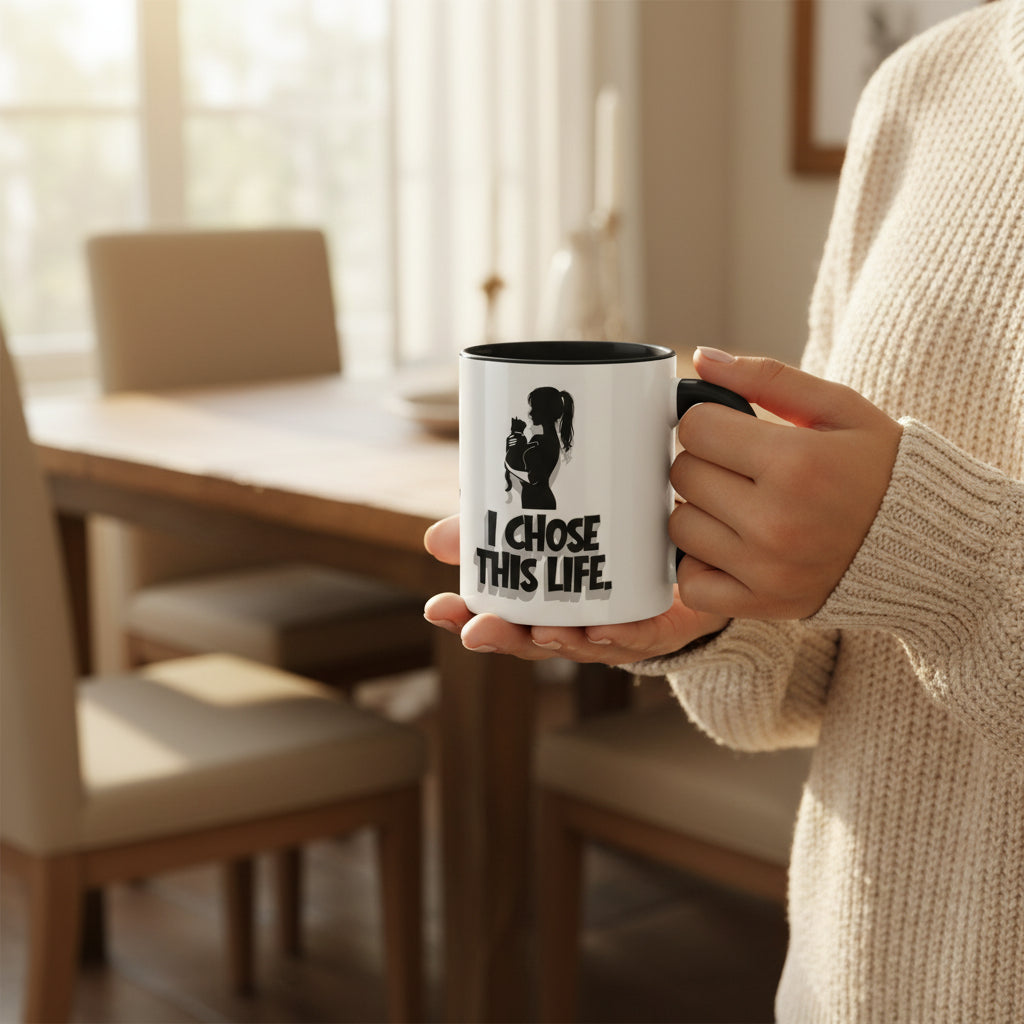 I Chose This Life Cat Lady Mug | Sassy Cat Lover Coffee Cup