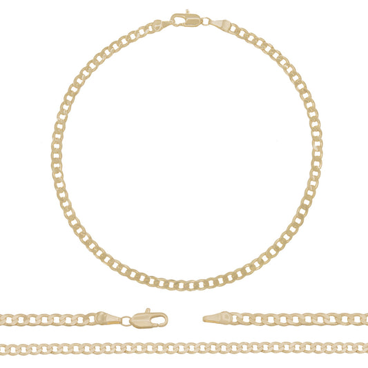 Cuban Link 14K Gold Filled Anklet Curb Chain 10'' Women Jewelry