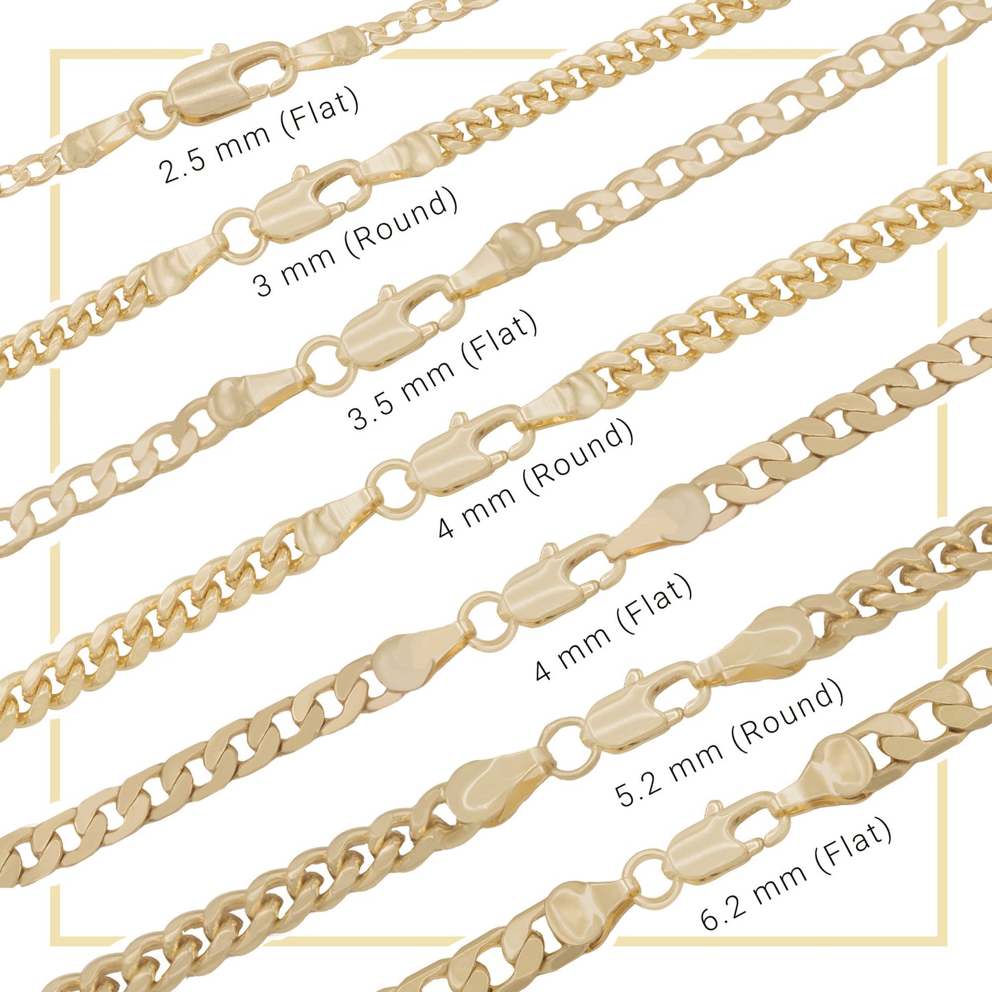 Cuban Link 14K Gold Filled Anklet Curb Chain 10'' Women Jewelry
