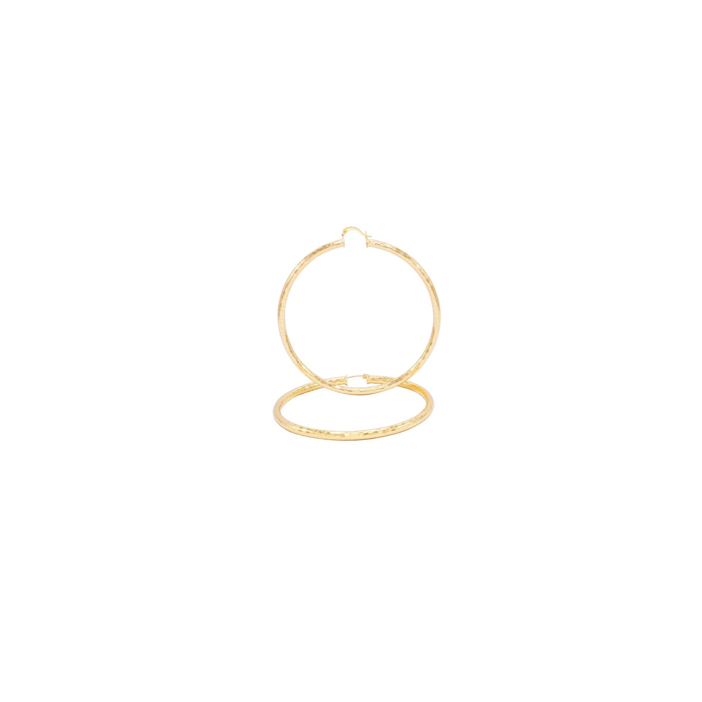 14K Gold-Filled Box Cut Hoop Women Earrings 4 mm Thick 25-80 mm
