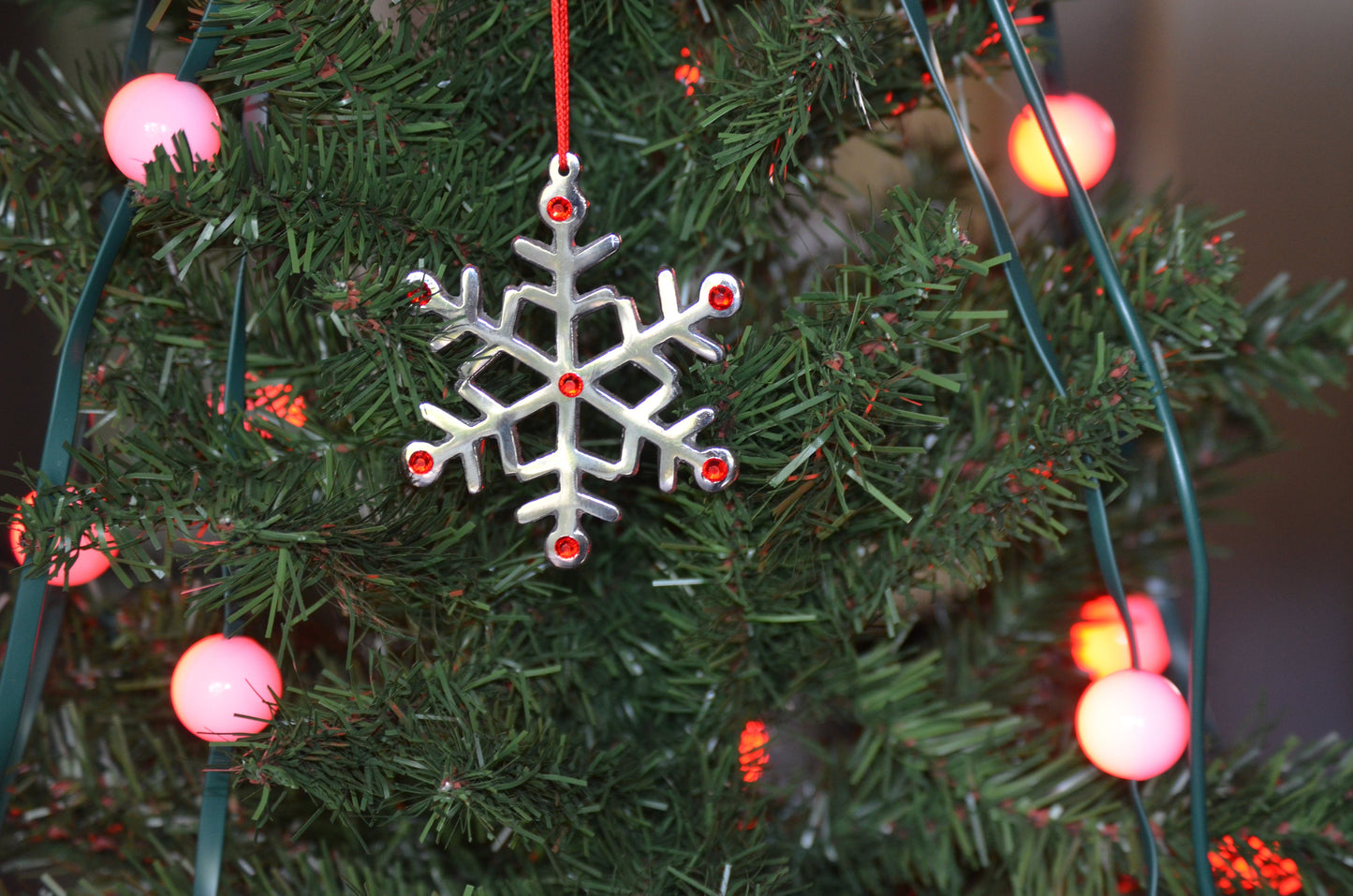 Snowflake Christmas Tree Ornament Decorations Set of 8