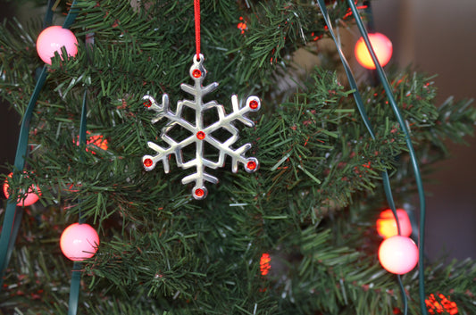 Snowflake Christmas Tree Ornament Decorations Set of 8